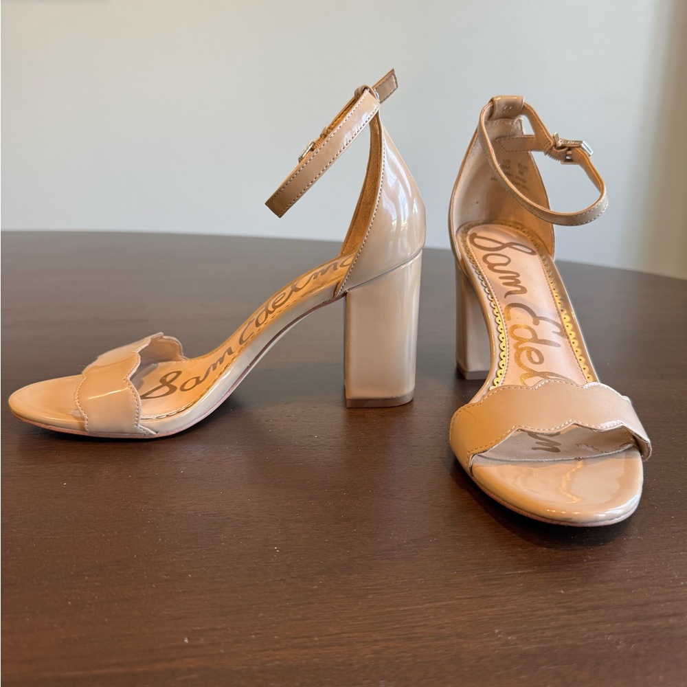 Sam Edelman Nude Patent Sandals